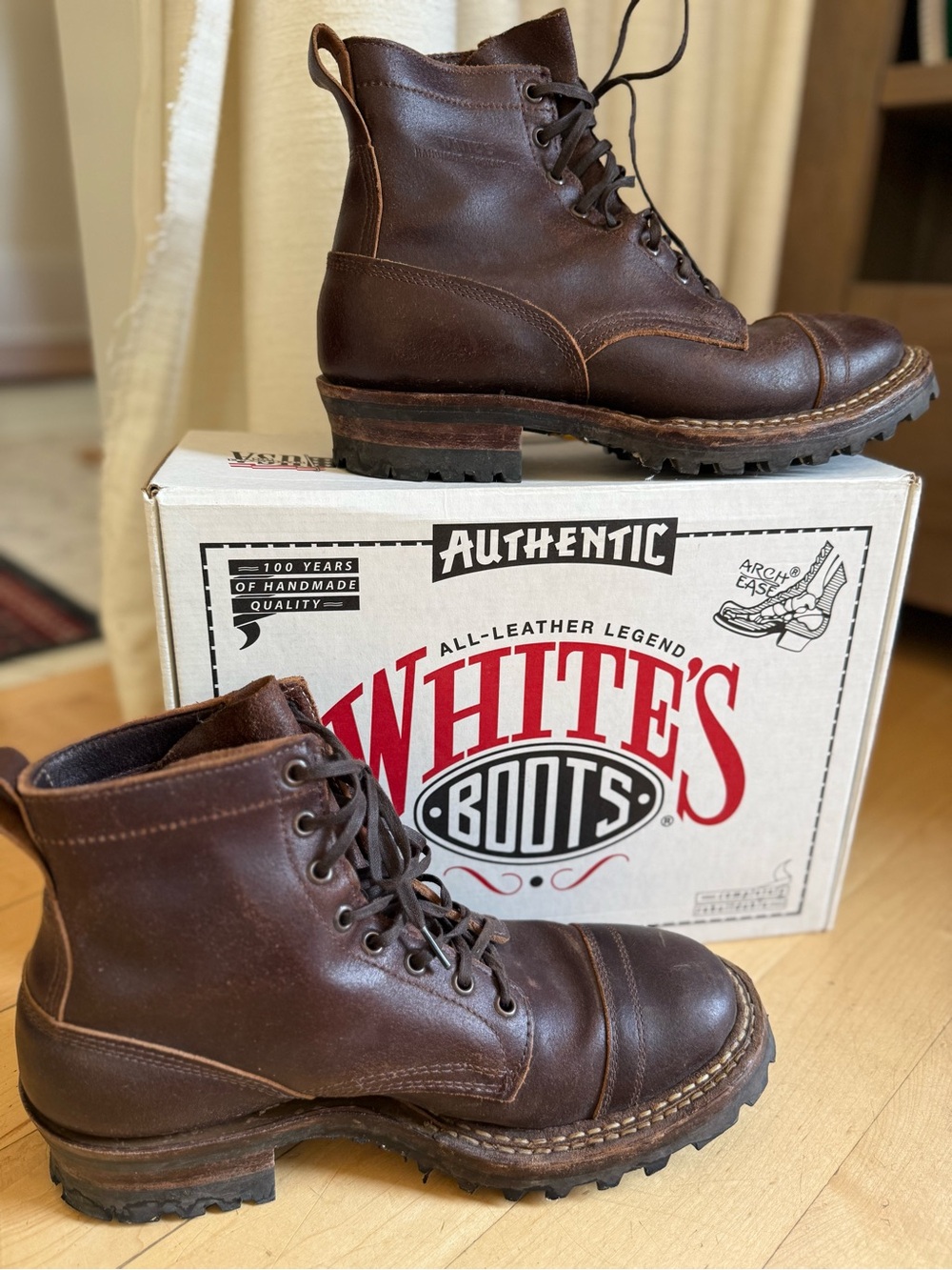 White’s Okanogan 350 Cruiser, Dark Brown Wax Leather, Size 10D